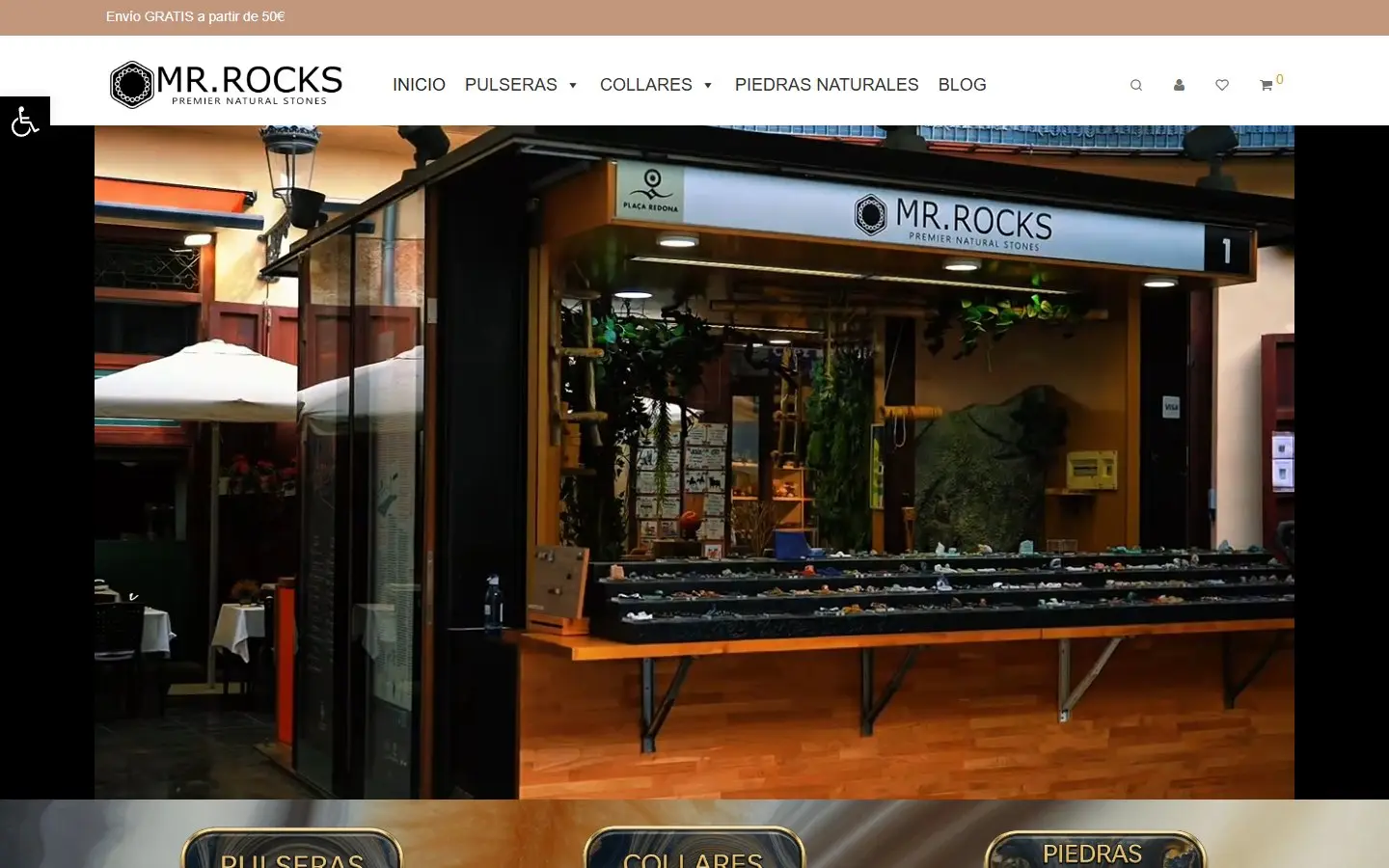 Página de inicio de la web de MrRocks